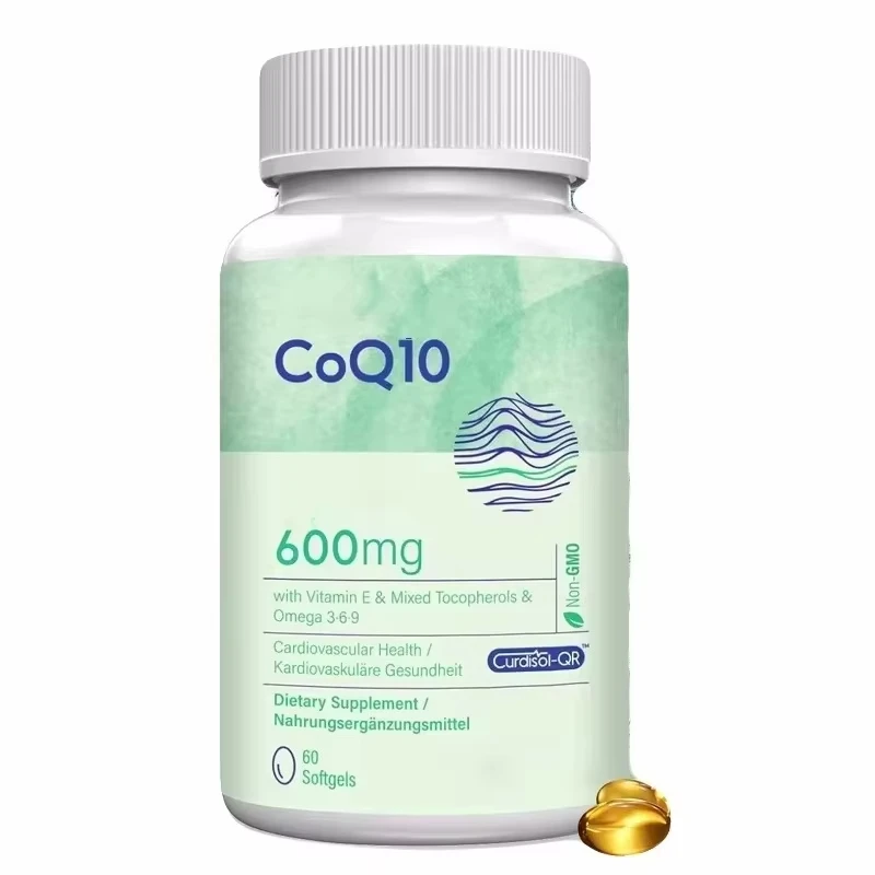 

Coq10 600mg 60 Capsules, Coenzyme Q10 Panthenol Supplement, Vitamin E And 3 6 9 || Strong Antioxidant Properties