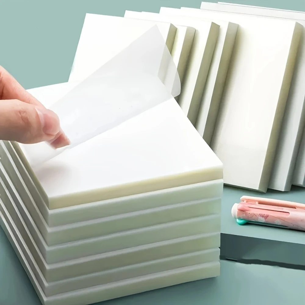200 sheets transparent sticky notes, student note paper, waterproof transparent and uncovered sticky notes