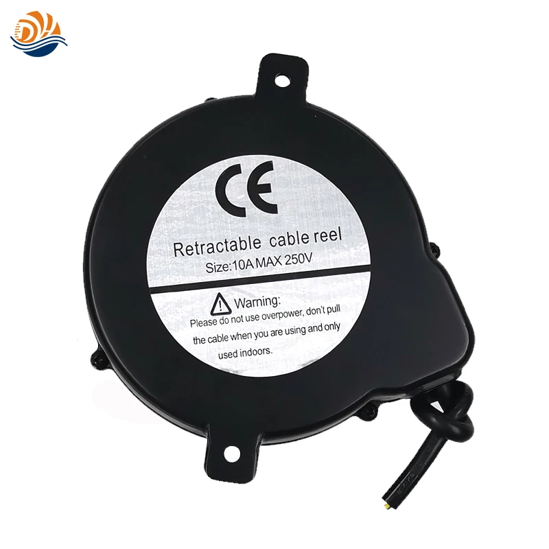 

No Connectors 2-3.5M 3*1.0mm2 AC Power Automatic Spring Return Retractable Cable Reel Device with Locking System