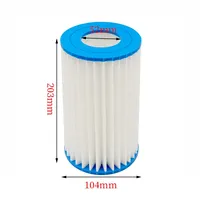 10.4X20.3cm Type III-A/C Filter Cartridge for Outdoor Swimming Pool Filter Pump Replacement 530 to 1500 Gallons Filter Pump