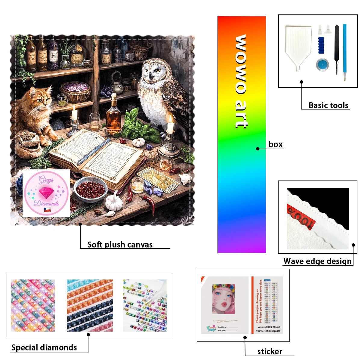 

【Gheys_ Diamond Art】Amigos Hechiceros Crystal AB Rhinestone Fairy Dust Rhinestone Perfect Resin Diamond