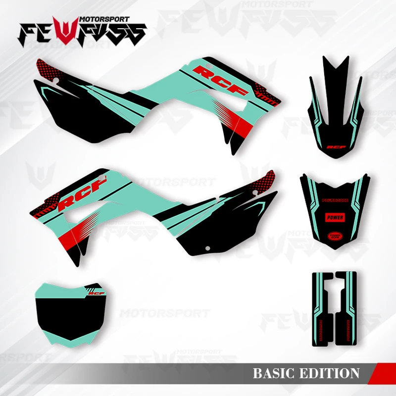 

Графические наклейки Fewfuss, наклейки для мотоцикла, фон на заказ для HONDA CRF CRF110 CRF110F 2019 2020 2021 002