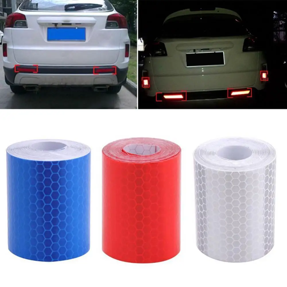 1m X 5cm Reflective Safety Warning Strip Tape Conspicuity Tape Film Car Body Sticker Автомобильные Светоотражающие Полосы