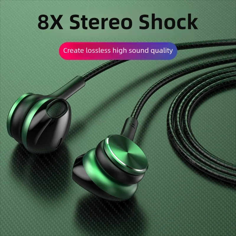 In-Ear Bedrade Gaming Koptelefoon Type C 3.5MM Voor Samsung Galaxy iPhone Xiaomi Huawei Met Microfoon Hoofdtelefoon Stereo oordopjes