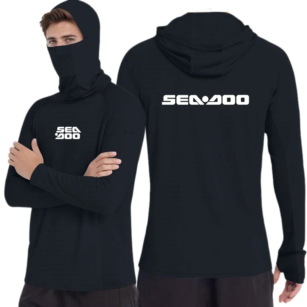 Long Casual Sun Protection T-Shirt Sea Doo Seadoo Moto Motorcycles Quick Dry Wear Ice Silk To Men's UPF50+ Performance T-Shirt H