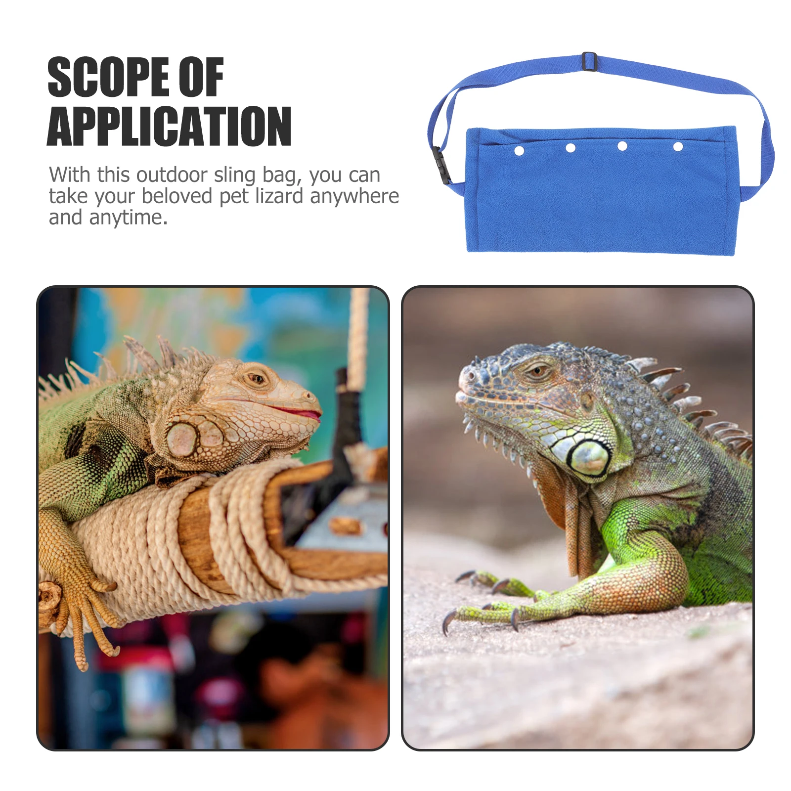 Portable Reptile Carrying Bag Soft Flannelette Material Breathable View Window for Lizard Chinchilla Guinea Pig Bearded Dragon