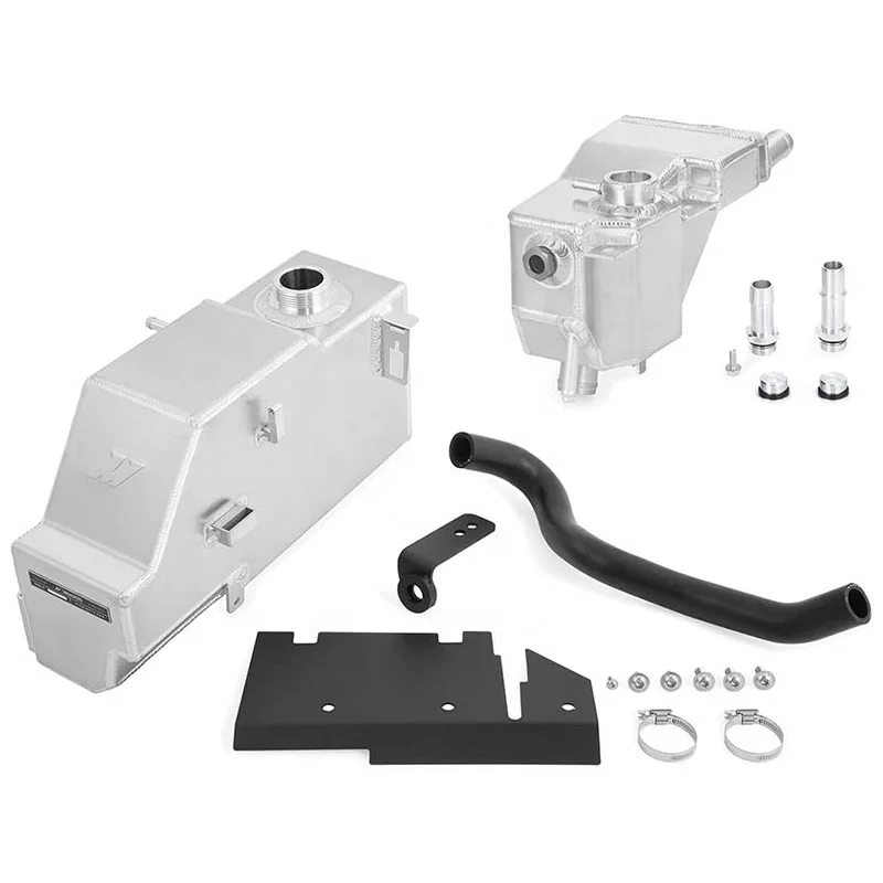 

Coolant Overflow Tank Aluminum Degas Tank Kit, Compatible With 2011-2019 Fo-rd 6.7L Powerstroke, Natural