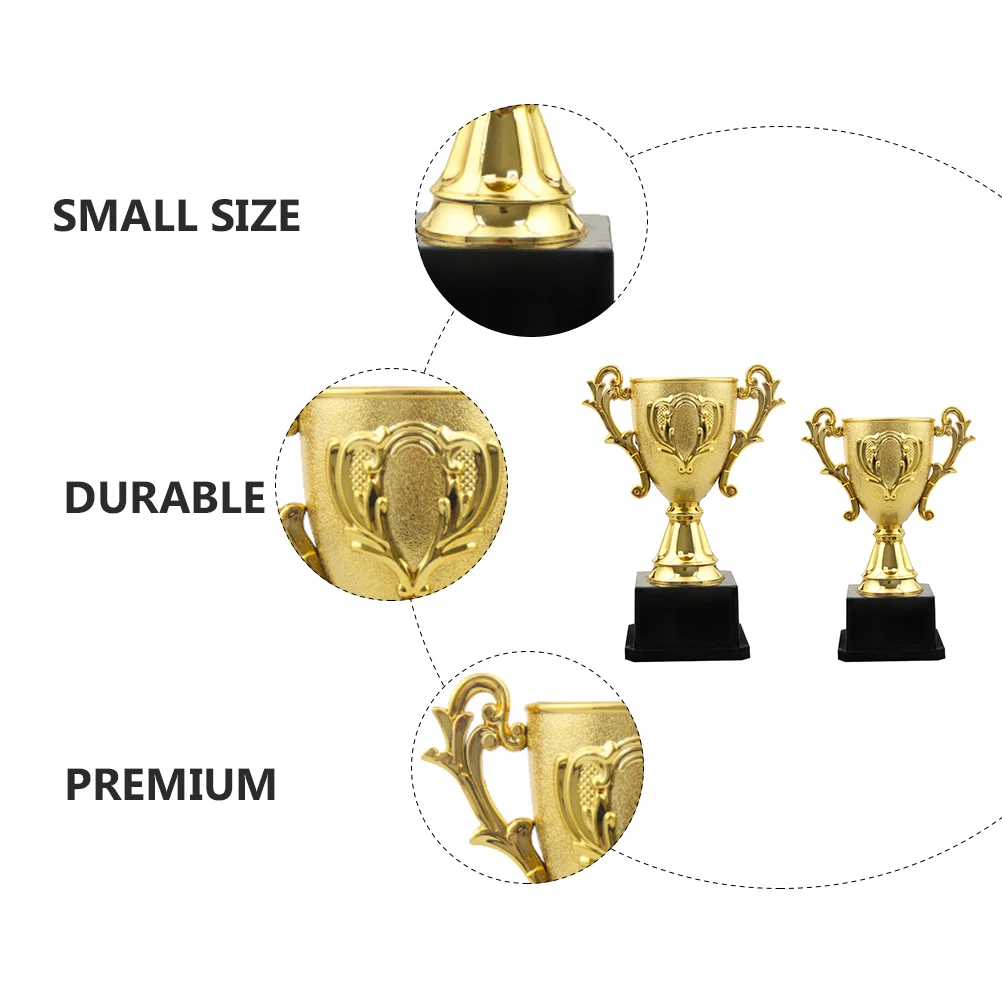 

2 Pcs Children Award Trophies Plastic Creative Game Trophy Kids Classroom Prizes Party Favors Home Decor for Learning