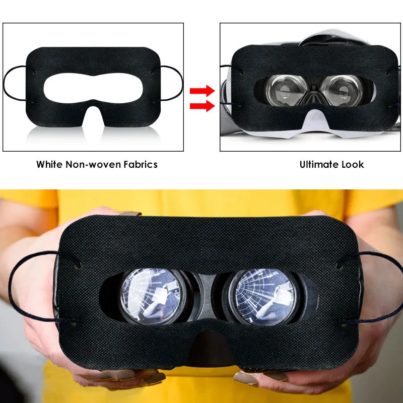 100 Pack VR Eye Mask Cover Hygiene Disposable Eye Mask Sweat Breathable Face Protection For Oculus Quest 2 Pico 4 PSVR2 HTC