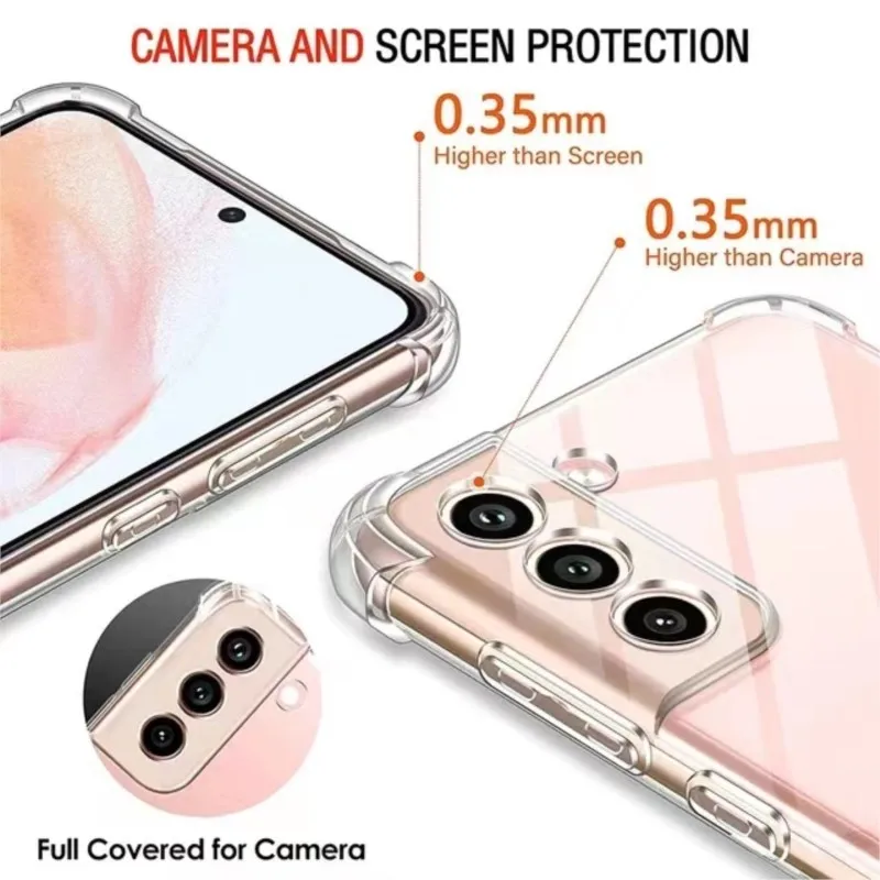 Shockproof Phone Case for Samsung Galaxy A25 A35 A55 A15 A54 A34 A14 5G A24 4G A05S A73 A53 A33 A23 A13 Transparent Back Cover image 6