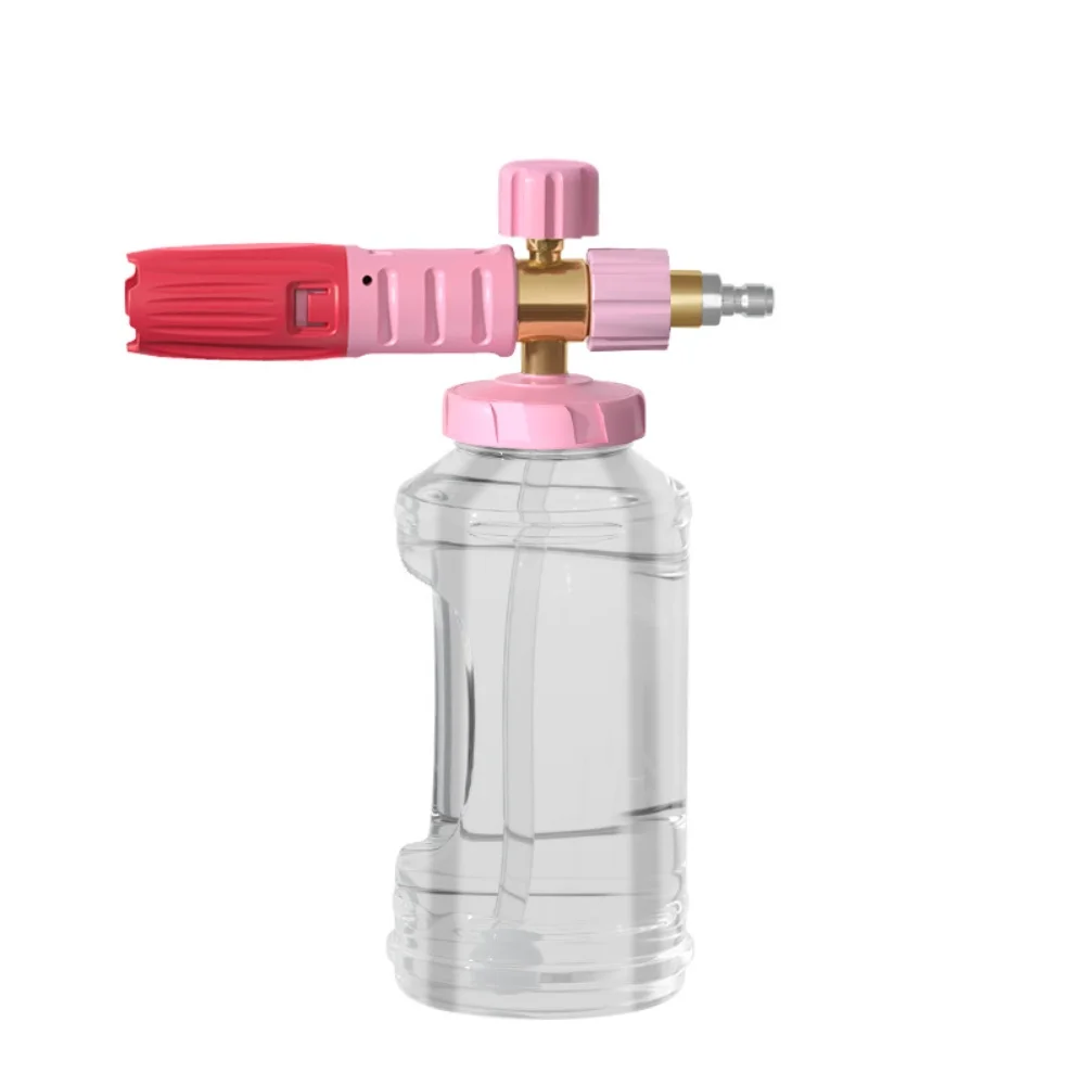 Deep Cleaning Sprayer Red And Blue Adjustable Foam Ratio 1000ml Capacity 4000 PSI Pressure Performance Brass Construction
