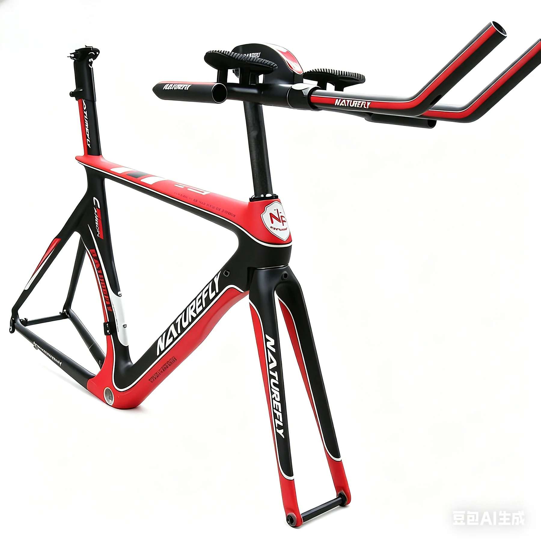 

Naturefly Red Carbon Time Trial Road Bike Frame Set Aero TT Bar 700c Triathlon Bicycle Frame