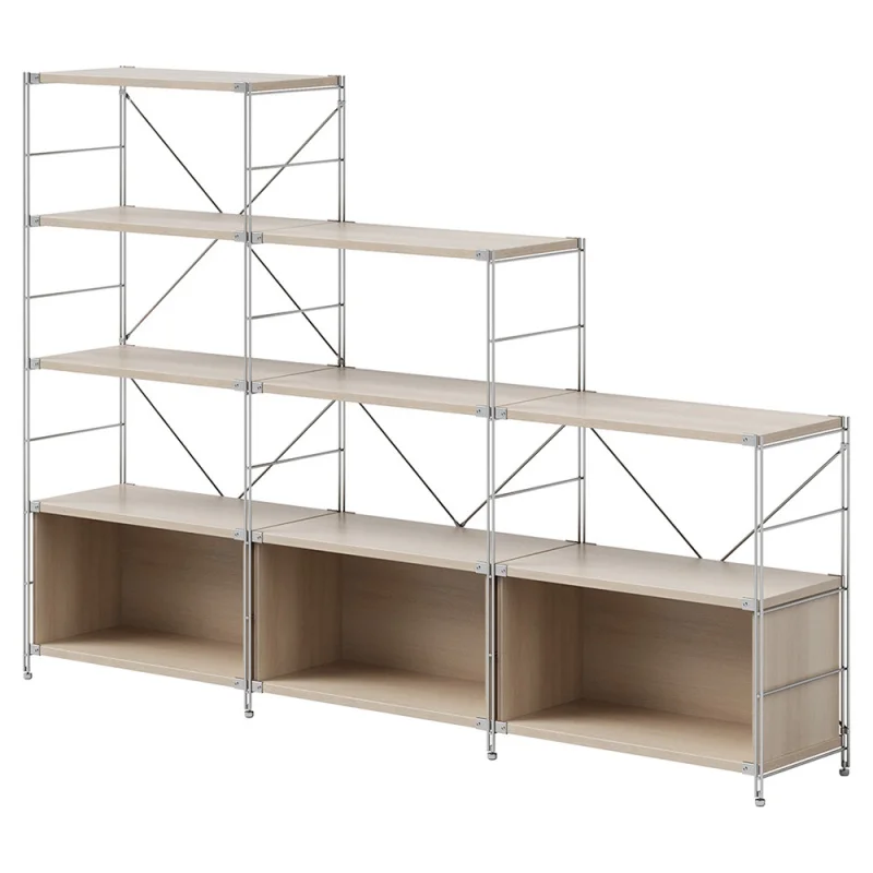 custom.New Wooden Bookshelf Clothing Display Racks Combination Shelf With Cabinet Universal Wheel