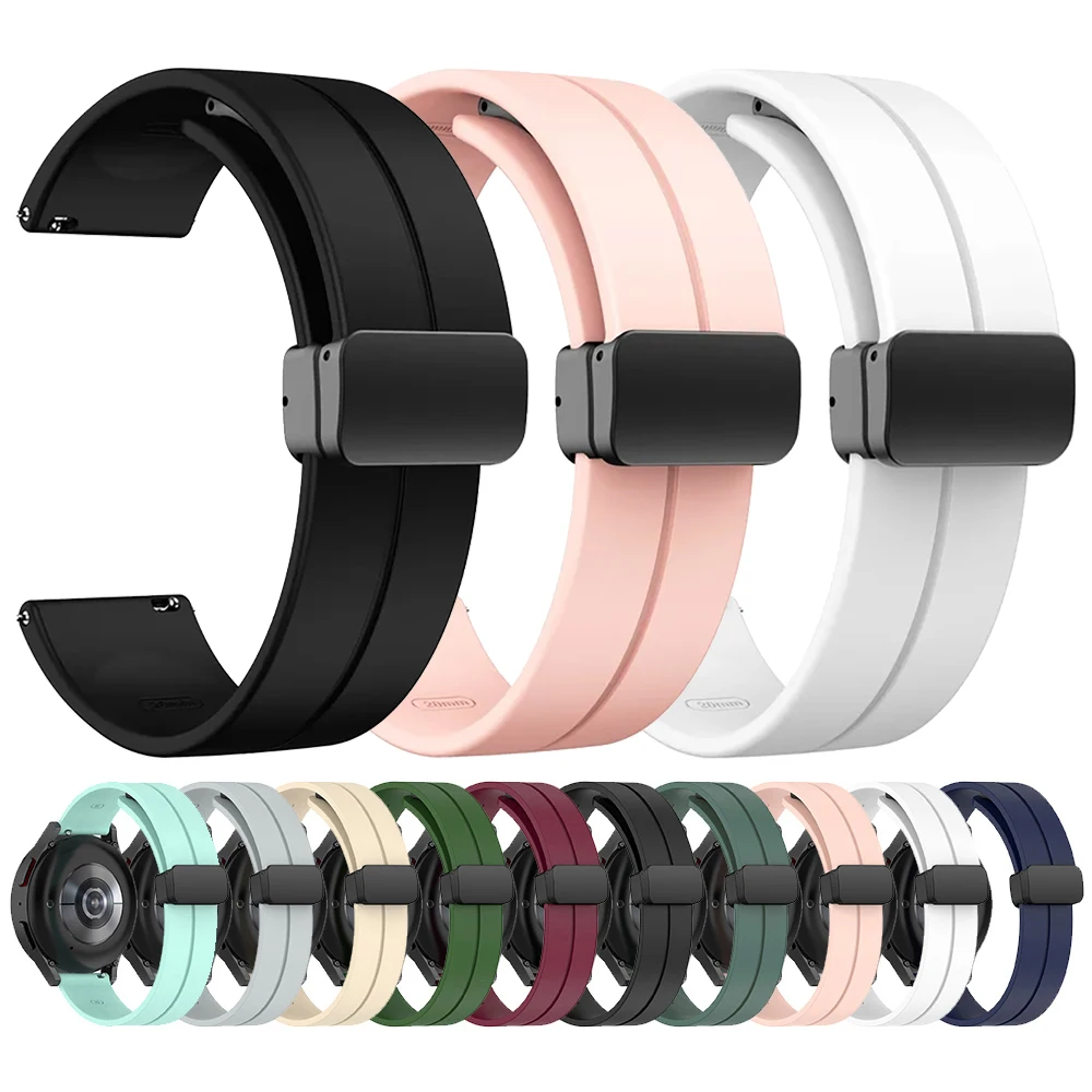 Para Fossil GEN 6 5 5E LTE 44mm 45mm pulsera 22mm hebilla magnética correa de goma Fossil hombres deporte Gen 5 Carlyle Smartwatch Band