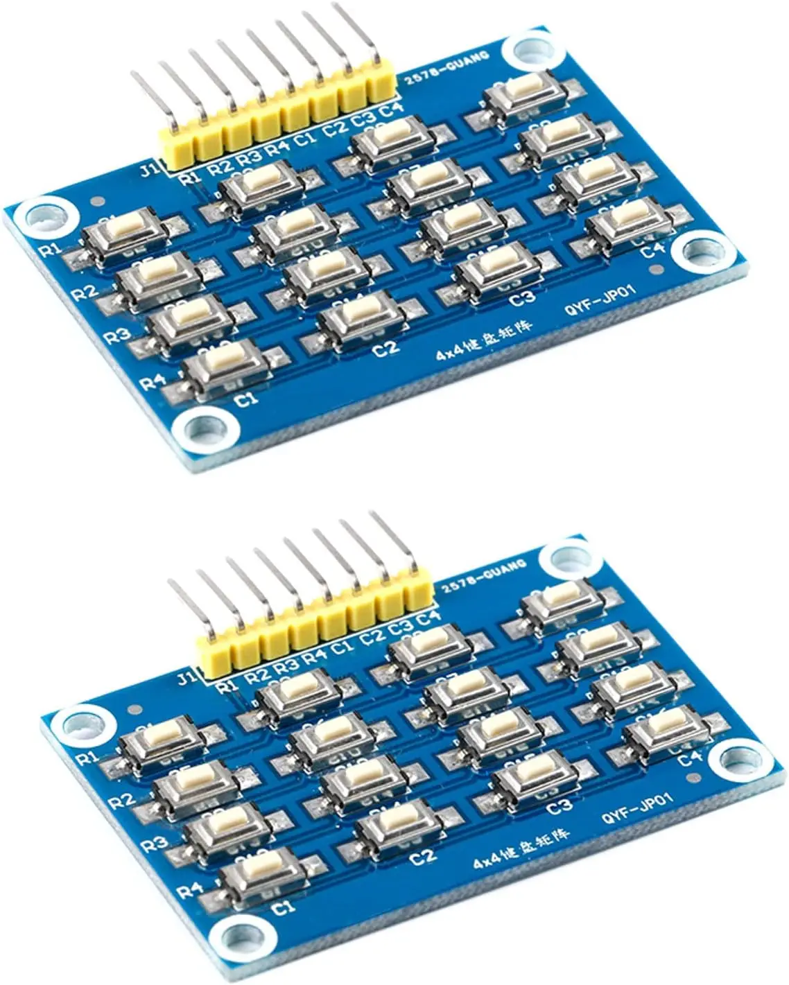 2-個-4x4-16-キーパッドキーボードモジュール-mcu-マイクロコンピュータ開発ボード-16-ボタン学習ボード-arduino-用