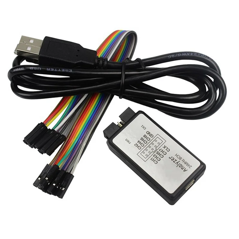 USB Logic Analyzer Single Chip Microcomputer Suitable for ARM FPGA Debugging Tool 24M Sampling 8 Channels