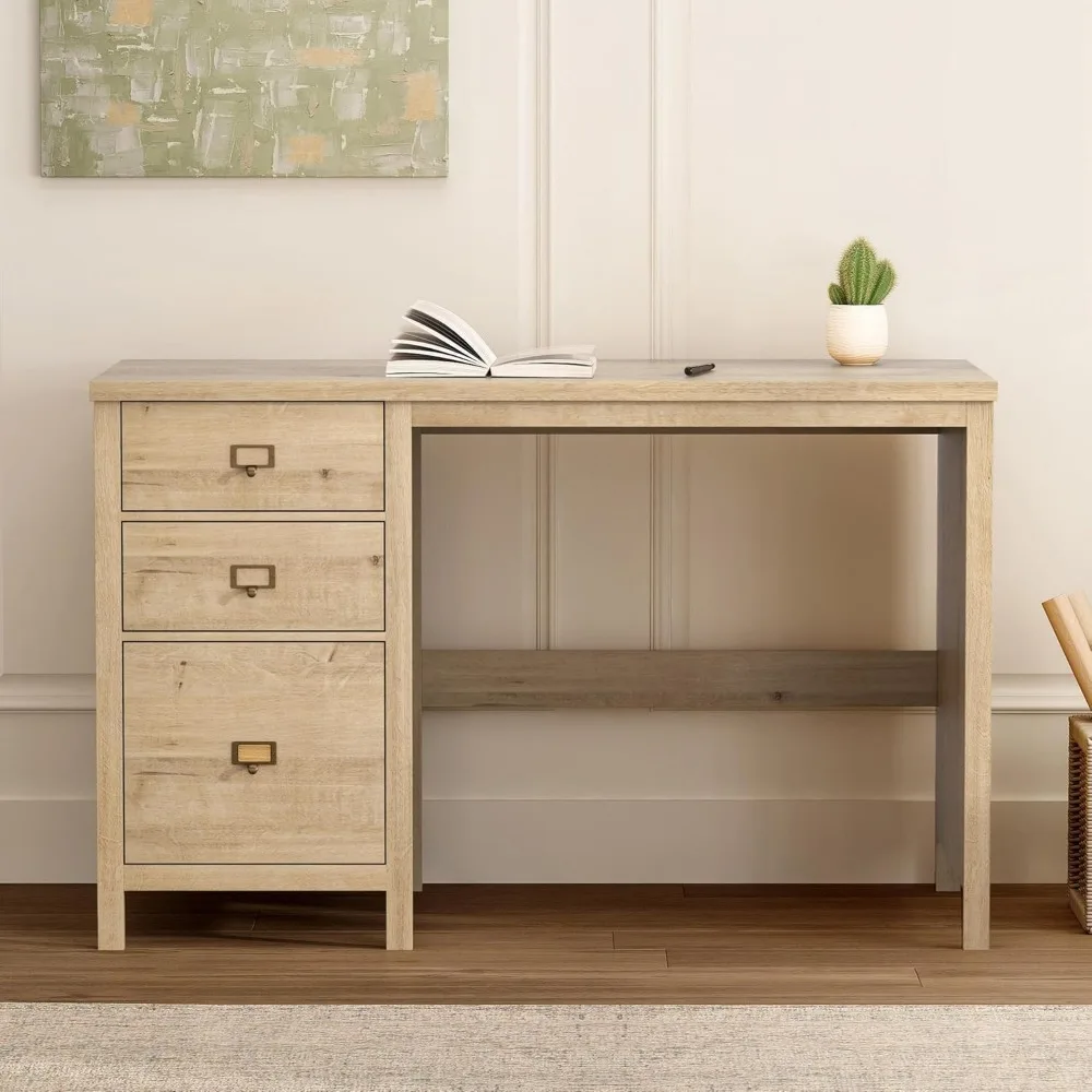 

47 Executive Desk with File Drawer, Farmhouse Wood Home Office Desk with Storage Drawer Computer Writing Desk for Study Office,