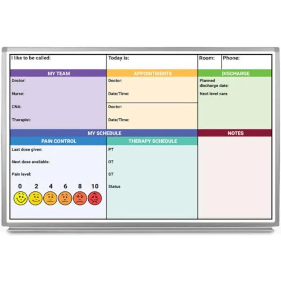 

Доска для записей для больниц Color Hospital Whiteboard - 36x24 дюйма
