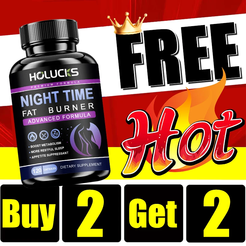 

Buy 2 Get 2 Free! Advanced Night Time Fat Burner Capsules, Support Balances Hormones, Reduces Stress Eating & Restful Sleep