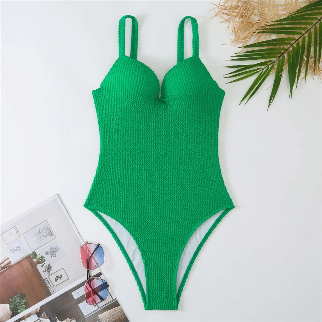 S - XL, geraffter Bikini, Push-up-Badeanzug, Damen-Badebekleidung, zweiteiliges Bikini-Set mit BH-Einlage, Badeanzug, Badebekleidung, Modell V4886. – Detail 21