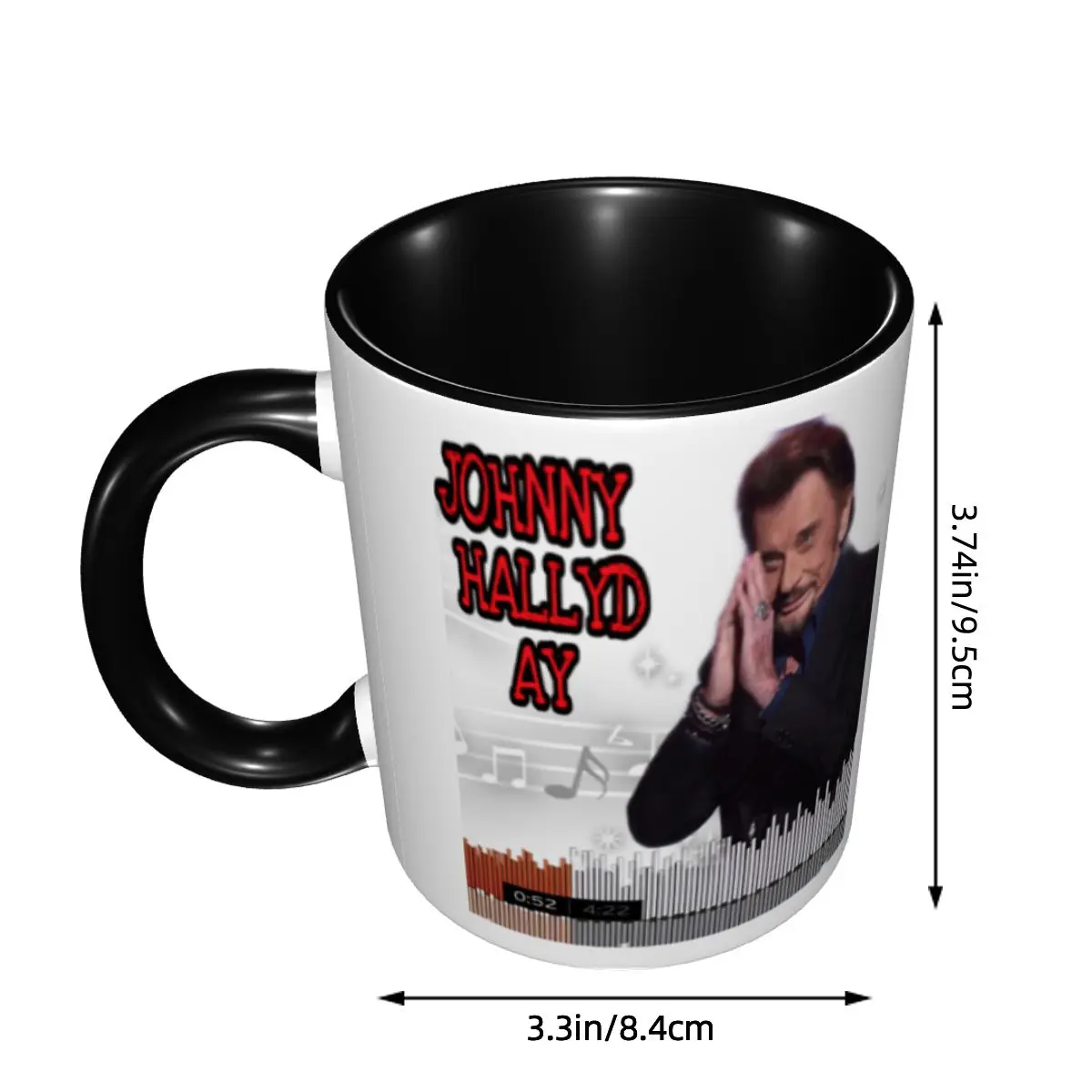 French Rock Legend Johnny Hallyday Coffee Mug DIY Personalized Ceramic Mug Cup Creative Present
