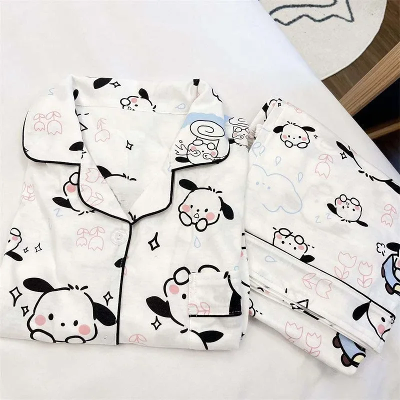 Miniso мультфильм Kuromi Cinnamoroll понравико Милая Удобная Пижама осень зима брюки с длинным рукавом костюм студенческие подарки