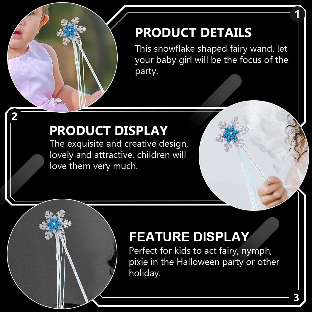 3 stks W Decoratieve Plastic Prop Kinderkostuum Halloween Party Angel Fairy Stick Kostuum Prop Decoratief