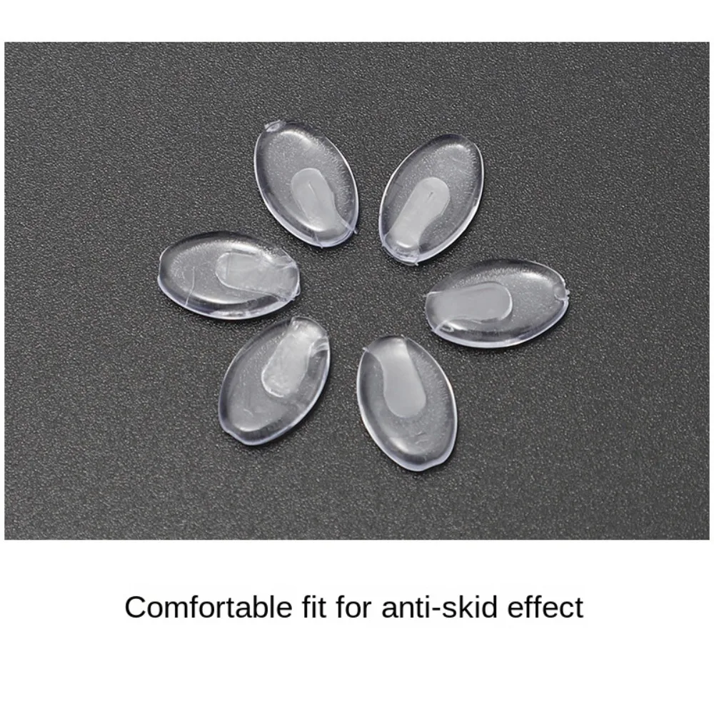 Clear Oval Eyeglass Nose Bracket, Óculos de sol Acessórios, Anti-Slip Insert Type, Transparente, Insert Type