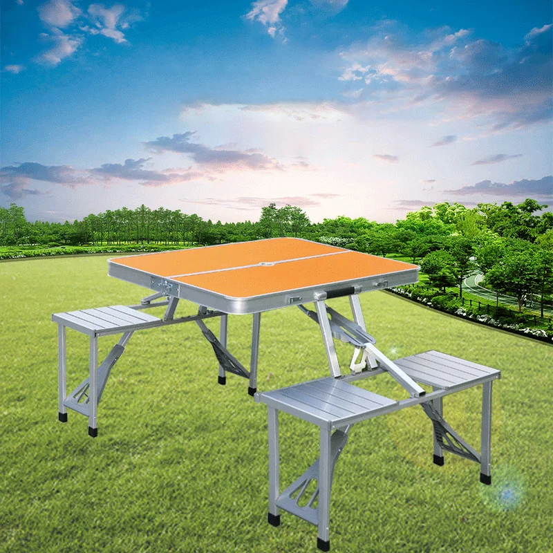 Table pliante d\'extérieur pour camping, chaise de pique-nique en alliage, imperméable, ultra-léger, durable, ensemble de bureau