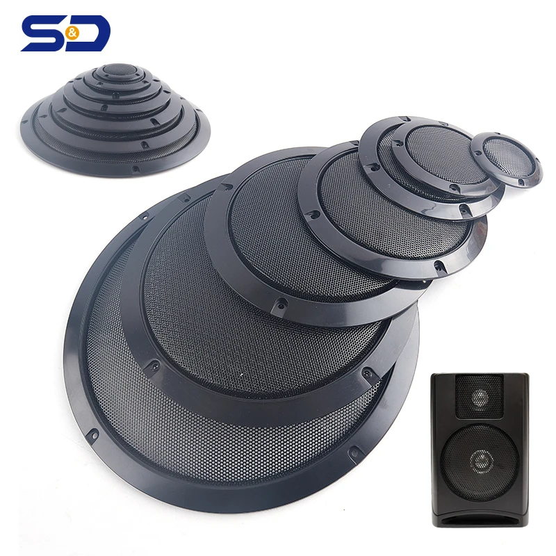 2/3/4/5/6.5/8/10 inch Speaker Net Cover Metal Iron Wire Grilles Mesh High-grade Speakers Plastic Frame Enclosure for Car Home
