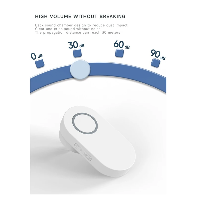 New Wireless Outdoor Doorbell Smart Home Doorbell 60 Ringtones Loud Volume Home Welcome Waterproof No Wiring EU-PLUG