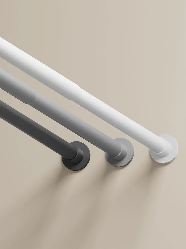 Tringle de Douche à Tension en Acier Inoxydable, 28-48 Pouces, Antirouille et Sans Perçage, pour Salle de Bain/Cuisine/Placard/Fenêtre