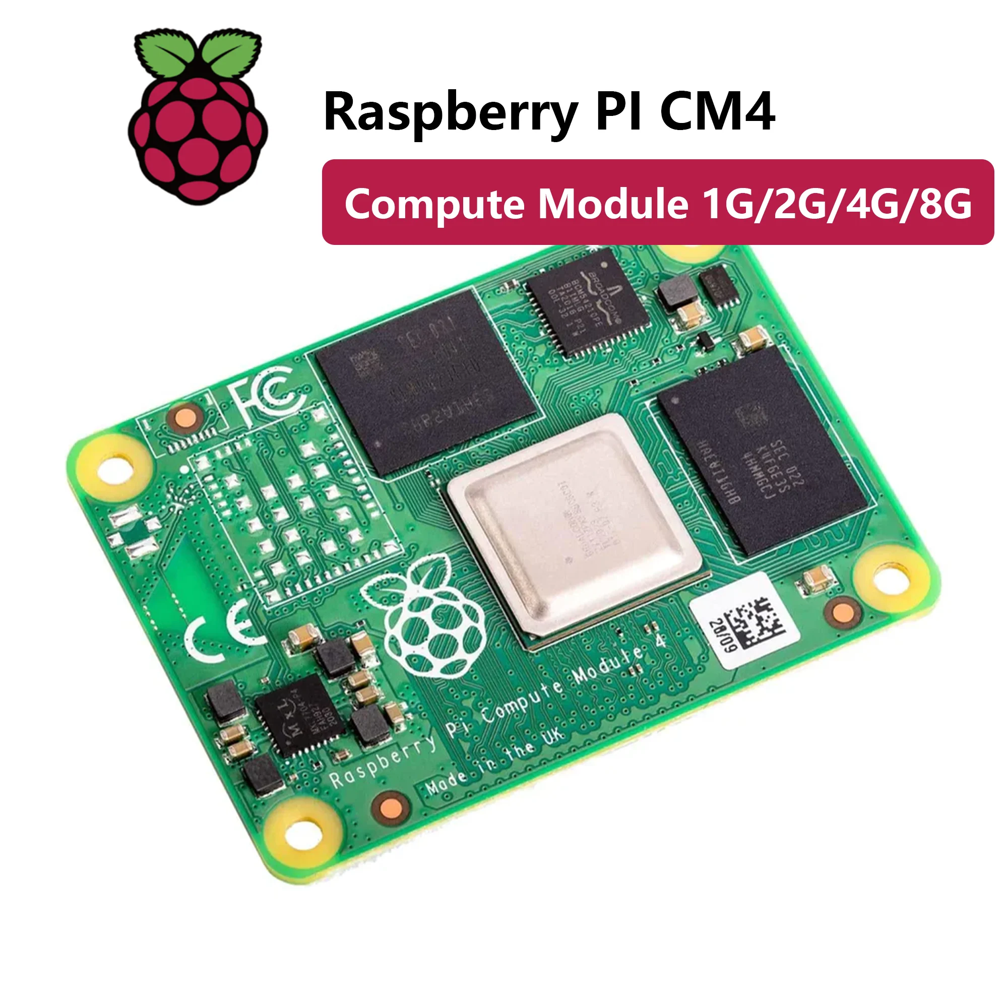 Raspberry Pi Compute Módulo 4, CM4, BROADCOM, EMMC opcional, Wi-Fi, Bluetooth 5.0 BRAÇO, 1G, 2G, 4G, 8G RAM