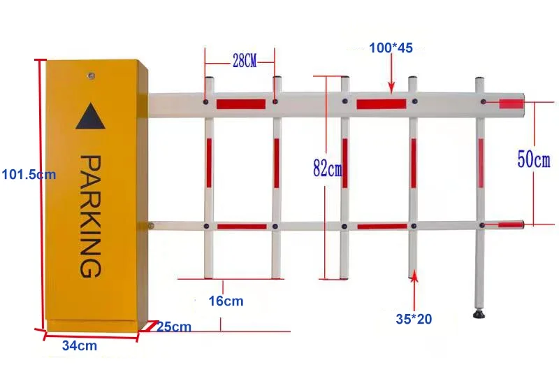 Traffic Road Speed Adjustable Parking Lot Automatic Rising Radar Sensor G Fence Arm Boom Barrier Gate