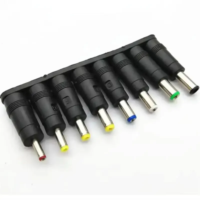 8-in-1 DC Power Socket Jack Female Plug Adapter Connectors 5.5*2.1mm To 3.5 4.0 4.8 5.5 5.2 6.3 6.0 Male Tips Adaptor Connector