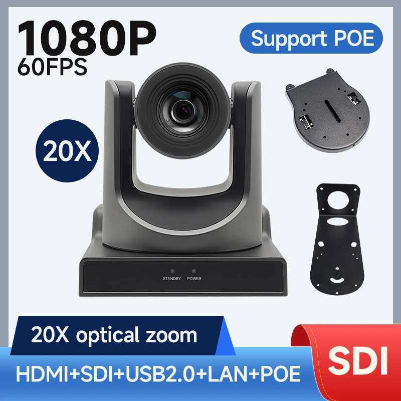 POE 20X Zoom1080P Conference Camera PTZ Video HDMI LAN SDI  For Educate Live Business Meeting Equipment Remote Teaching