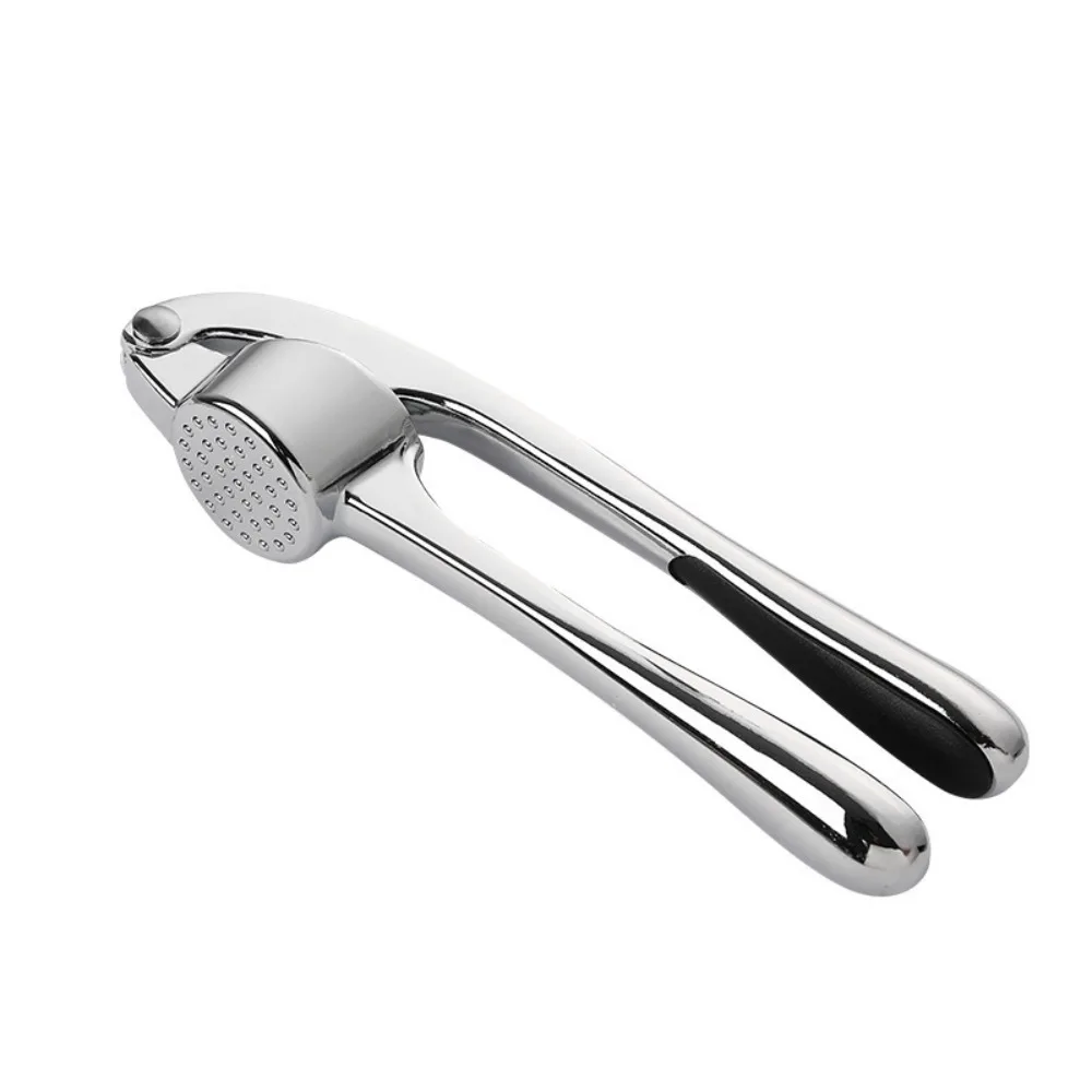 

Ergonomic Handle Kitchen Garlic Press Easy Squeeze Zinc Alloy Garlic Mincer Tool Manual Handheld Garlic Masher