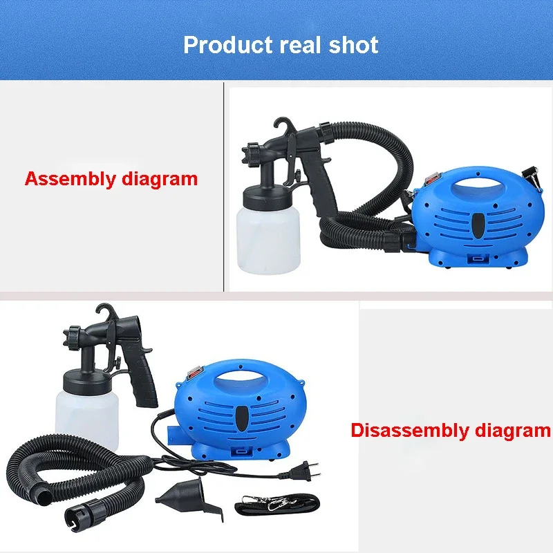 Imagem -03 - Pistola de Pintura Elétrica 650w Pistola de Pintura Pulverizador de Tinta Mal Ventilado com Compressor 110v220v