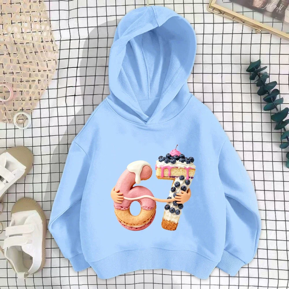 

Детская рождественская толстовка с принтом Y2K 67, повседневная спортивная толстовка со снежинками, мягкий дышащий подарок с карманом-кенгуру