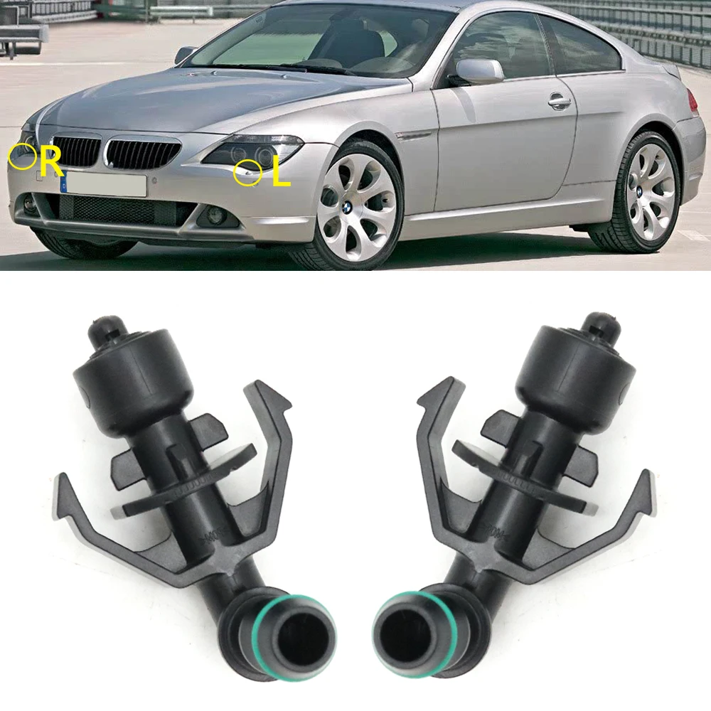 Front Headlight Lamp Washer Jet Nozzle Water Sprayer For BMW 6 Series E63 E64 E63N E64N 630i 650i 645ci M6 635d 61677059223