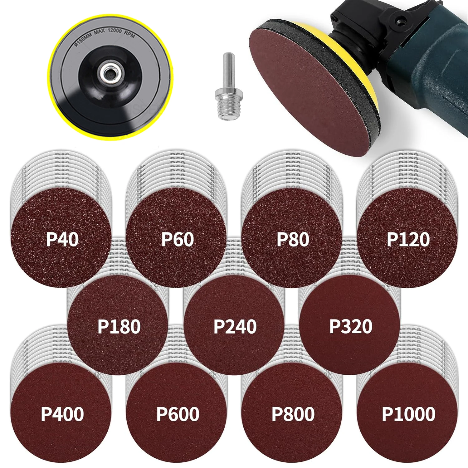 3inch Sanding Discs Pad Car Polishing Headlights Repair Restoration Sandpaper Kits Auto Light Wheel Polish Sanding Paper