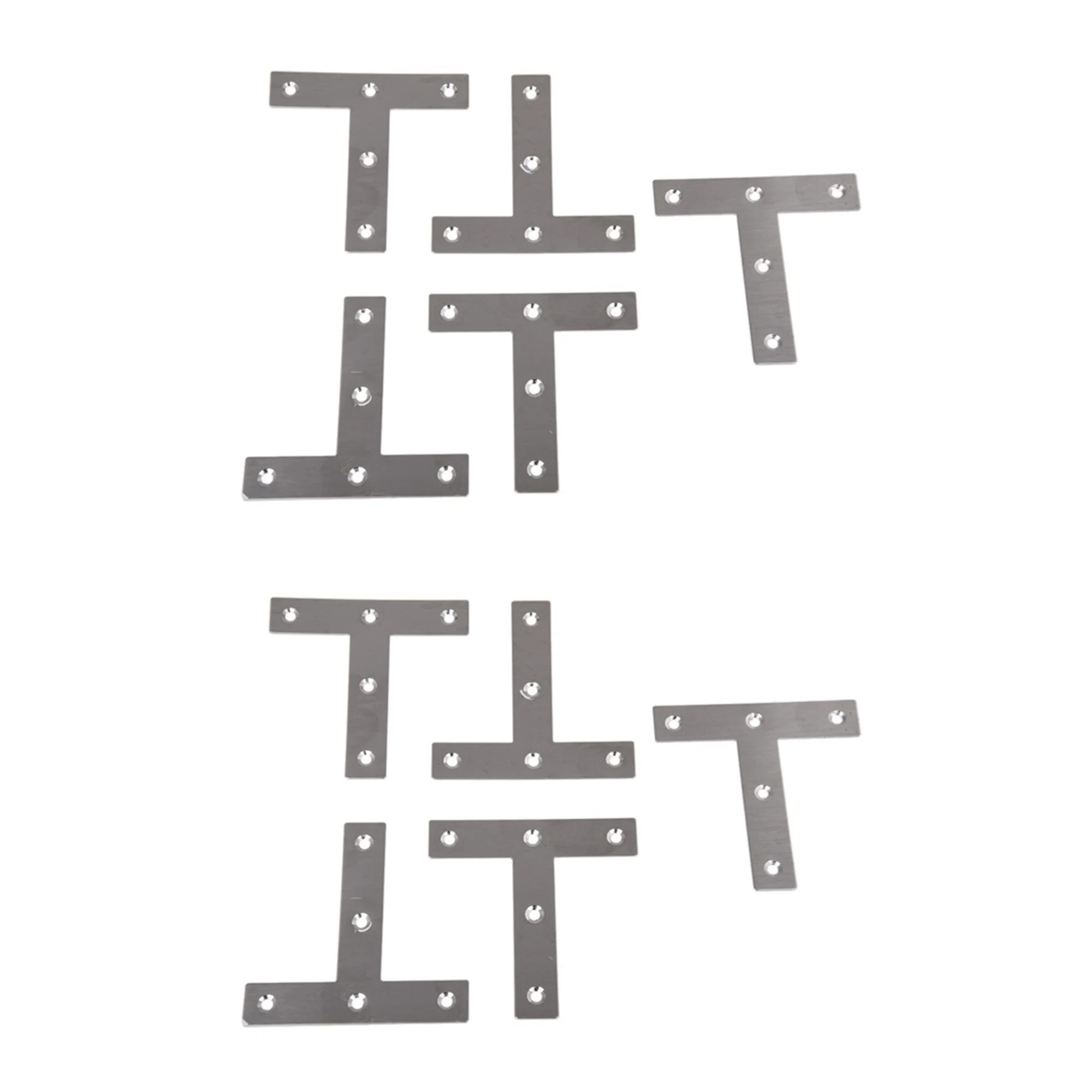 

AS60-10 Pcs Angle Plate Corner Brace Flat T Shape Repair Bracket 80Mm X 80Mm