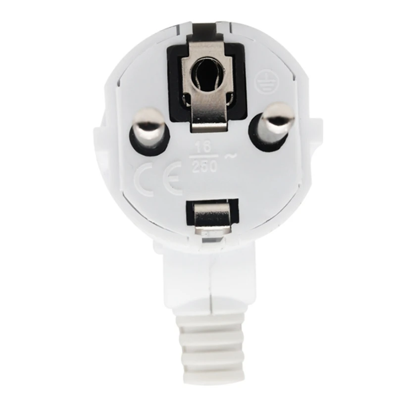 16A 4.8Mm AC Electrical Power Rewireable Plug Male For Wire Sockets Extension Cord Connector 6 Piece EU Plug