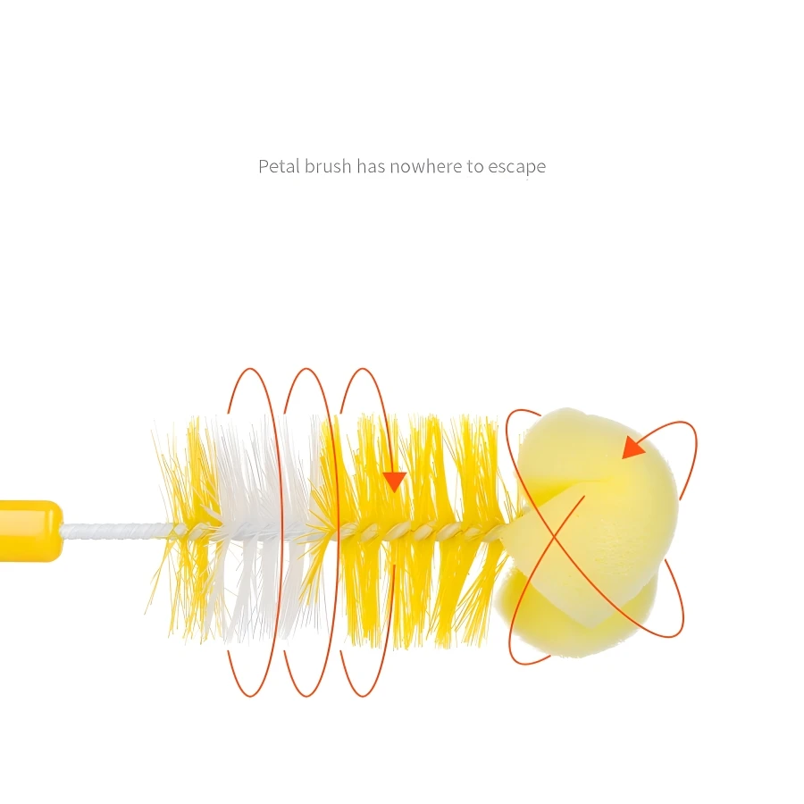 Brosse de nettoyage de petites bouteilles, 2 pièces, prix compétitif, brosse de sucette pour bébé, brosse de bouteille en verre en Nylon, ensemble de bouteilles de lait en deux pièces