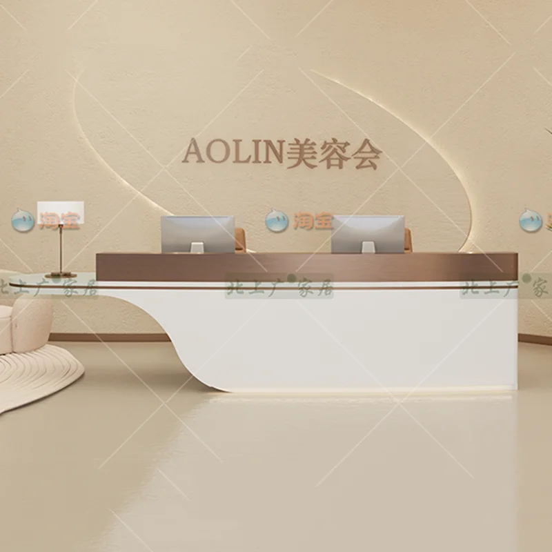 Beauty Podium Reception Desks Mobile Bar Information Office Salon Hotel Counter Reception Desks Commercial Mostrador Furniture