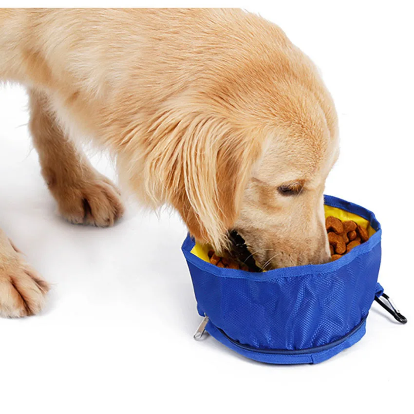 

Portable and Foldable Waterproof Pet Bowls Dog Food Utensils Outdoor Travel Supplies, Dog Dowls Easy to Clean 1 Pc