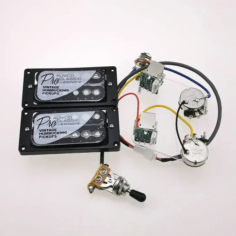 Pickups Humbucker Standard Classic Alnico Bucker PRO Guitar Pickups Zebra 4C with Wiring Harness