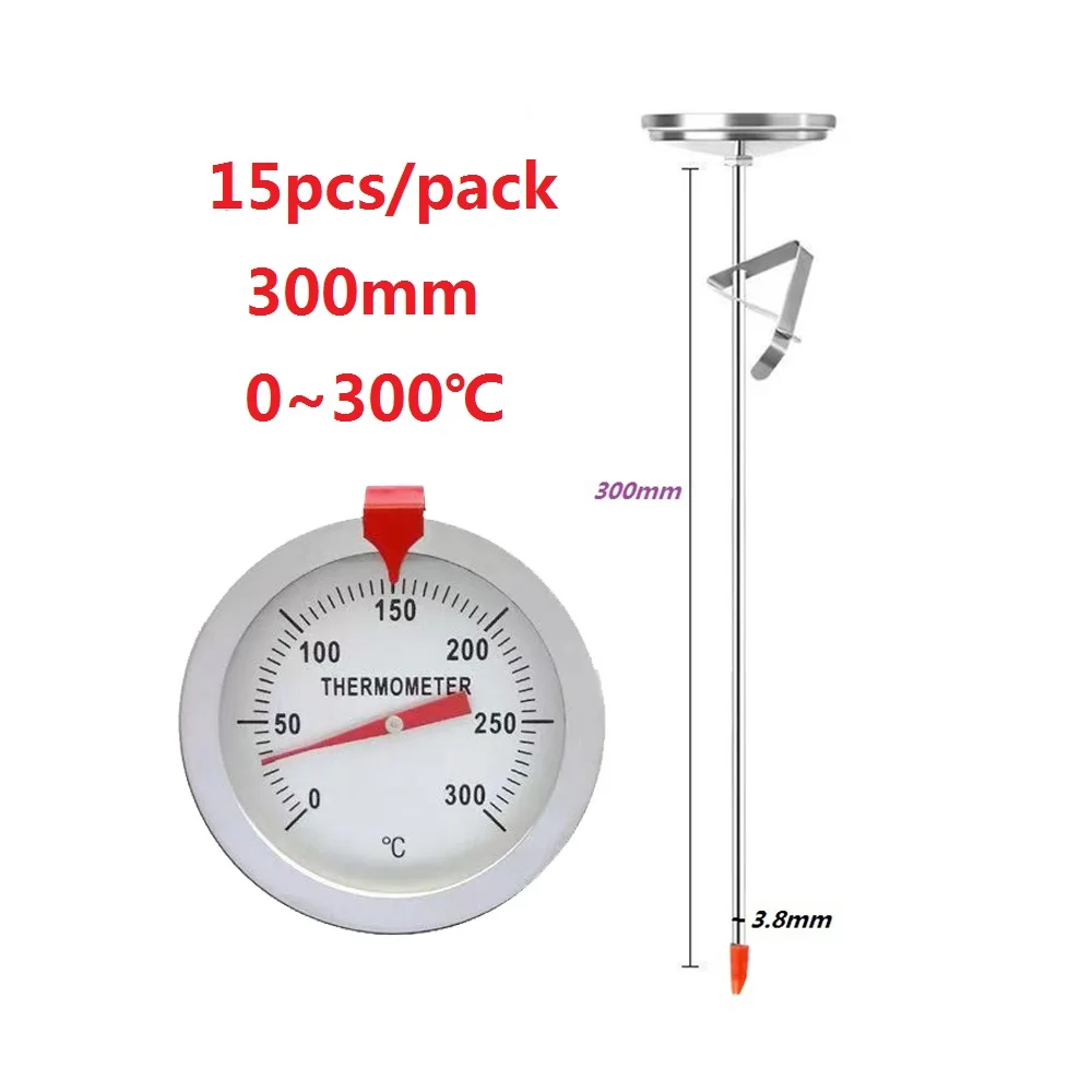 

Набор из 15 шт. (30 см/300 мм) кухонных термометров для мяса, барбекю, духовки, приготовления пищи, выпечки, измерения температуры продуктов