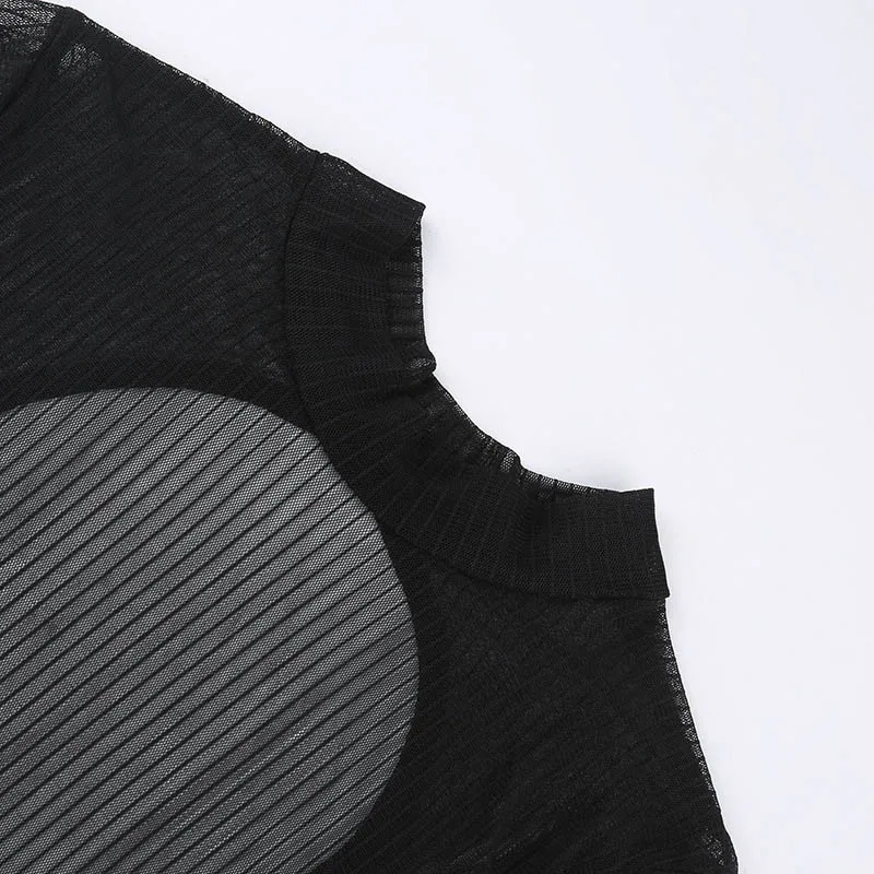 2025 Frühling Neuer Sexy Transparenter Netz-Jumpsuit mit Rückenausschnitt für Nachtclubs im Auslandshandel – Detail 18