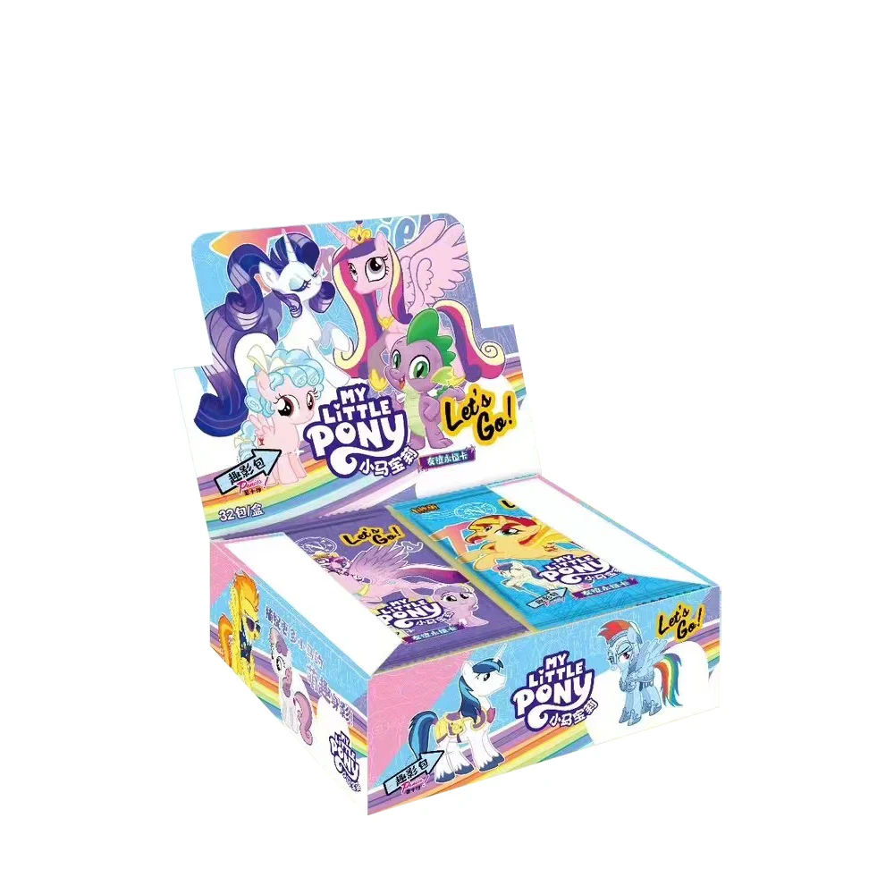 Venta al por mayor, 4 cajas de tarjetas My Little Pony, 40 ° aniversario, tarjeta eterna de amistad limitada, tarjetas raras SC SGR, juguete para